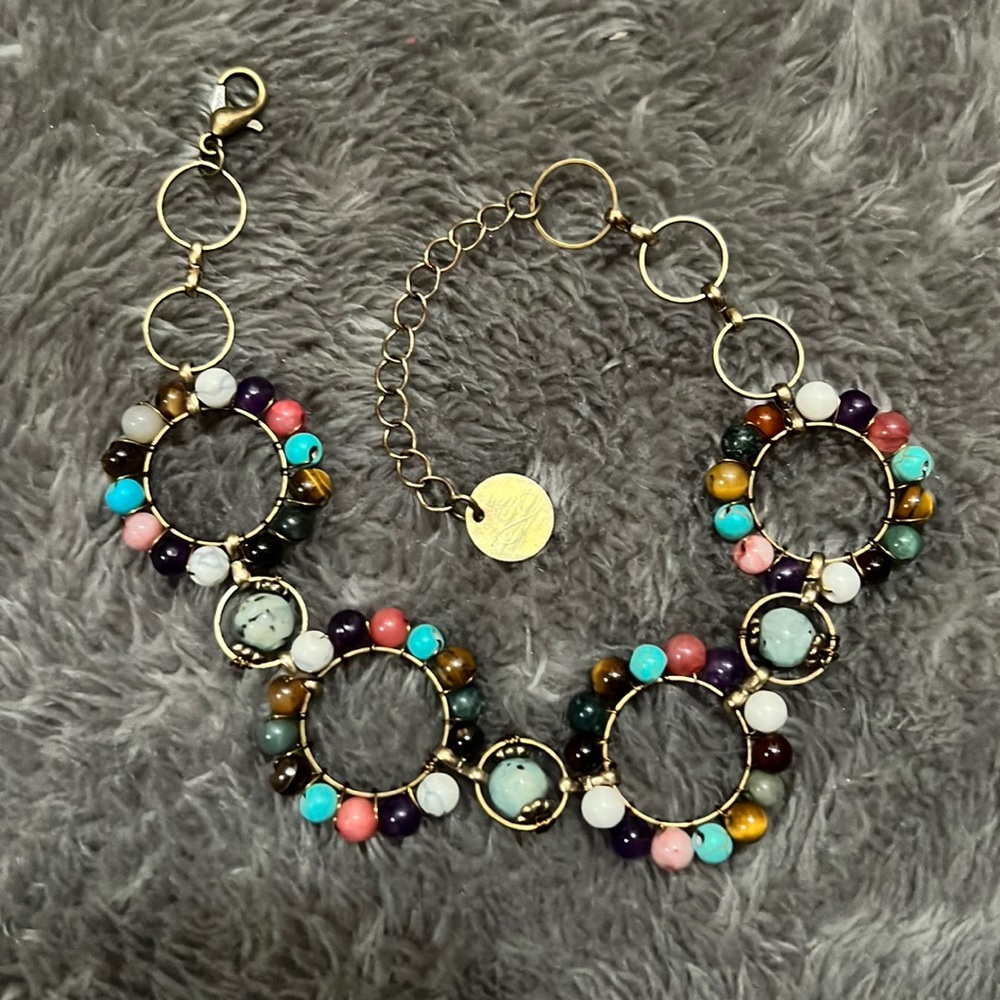 Beaded circle bracelet